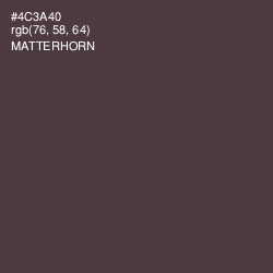 #4C3A40 - Matterhorn Color Image