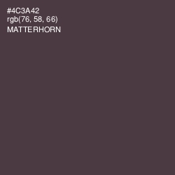 #4C3A42 - Matterhorn Color Image