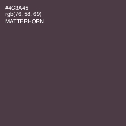 #4C3A45 - Matterhorn Color Image