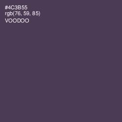 #4C3B55 - Voodoo Color Image