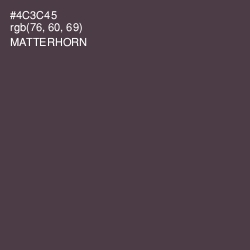 #4C3C45 - Matterhorn Color Image