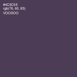 #4C3C55 - Voodoo Color Image