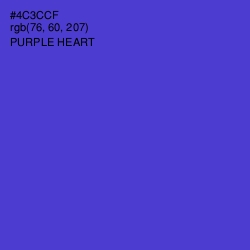 #4C3CCF - Purple Heart Color Image