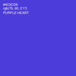 #4C3CD9 - Purple Heart Color Image