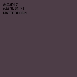 #4C3D47 - Matterhorn Color Image