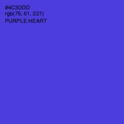 #4C3DDD - Purple Heart Color Image