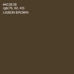 #4C3E28 - Lisbon Brown Color Image