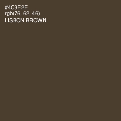 #4C3E2E - Lisbon Brown Color Image