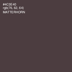 #4C3E40 - Matterhorn Color Image