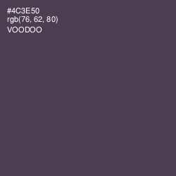 #4C3E50 - Voodoo Color Image