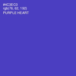 #4C3EC0 - Purple Heart Color Image