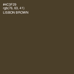 #4C3F29 - Lisbon Brown Color Image