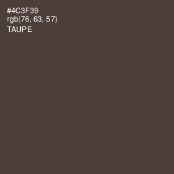 #4C3F39 - Taupe Color Image