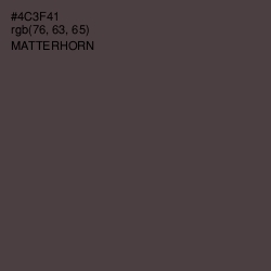 #4C3F41 - Matterhorn Color Image