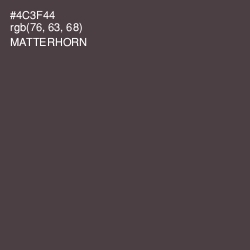 #4C3F44 - Matterhorn Color Image
