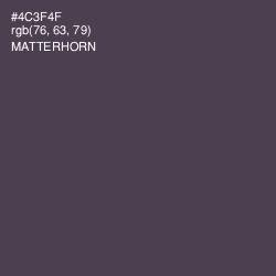 #4C3F4F - Matterhorn Color Image