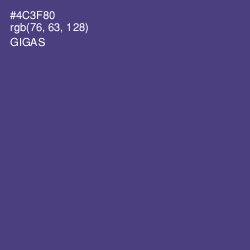 #4C3F80 - Gigas Color Image