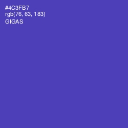 #4C3FB7 - Gigas Color Image