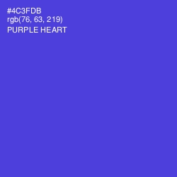 #4C3FDB - Purple Heart Color Image