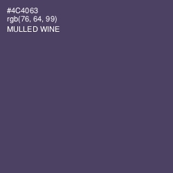 #4C4063 - Mulled Wine Color Image