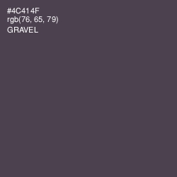 #4C414F - Gravel Color Image