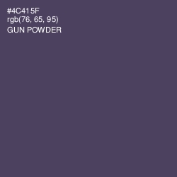 #4C415F - Gun Powder Color Image