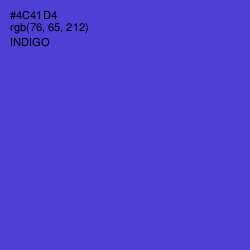 #4C41D4 - Indigo Color Image