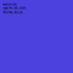 #4C41DE - Royal Blue Color Image