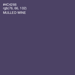 #4C4266 - Mulled Wine Color Image