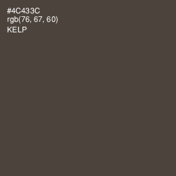 #4C433C - Kelp Color Image