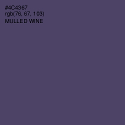 #4C4367 - Mulled Wine Color Image