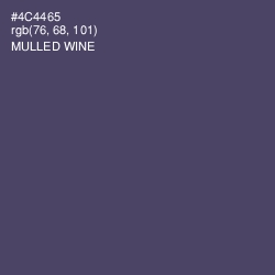 #4C4465 - Mulled Wine Color Image