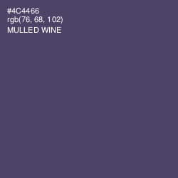 #4C4466 - Mulled Wine Color Image