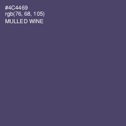 #4C4469 - Mulled Wine Color Image