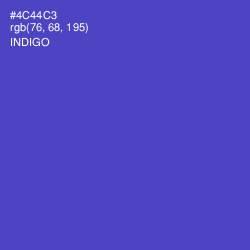 #4C44C3 - Indigo Color Image