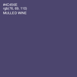 #4C456E - Mulled Wine Color Image