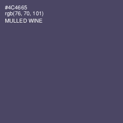 #4C4665 - Mulled Wine Color Image
