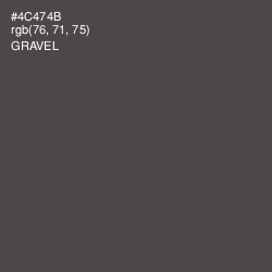 #4C474B - Gravel Color Image