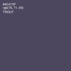 #4C475F - Trout Color Image