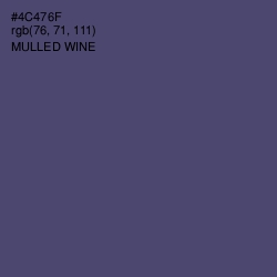 #4C476F - Mulled Wine Color Image