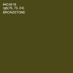 #4C4918 - Bronzetone Color Image
