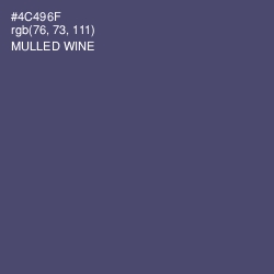 #4C496F - Mulled Wine Color Image