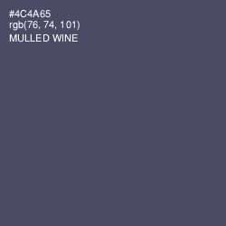 #4C4A65 - Mulled Wine Color Image