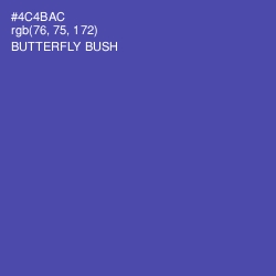 #4C4BAC - Butterfly Bush Color Image