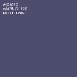 #4C4C6C - Mulled Wine Color Image