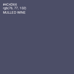 #4C4D66 - Mulled Wine Color Image