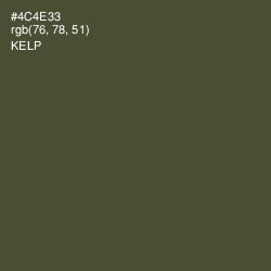 #4C4E33 - Kelp Color Image
