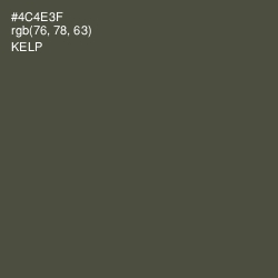 #4C4E3F - Kelp Color Image