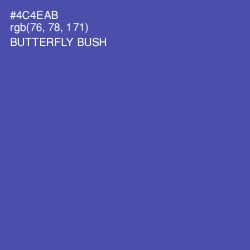 #4C4EAB - Butterfly Bush Color Image