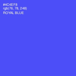 #4C4EF8 - Royal Blue Color Image